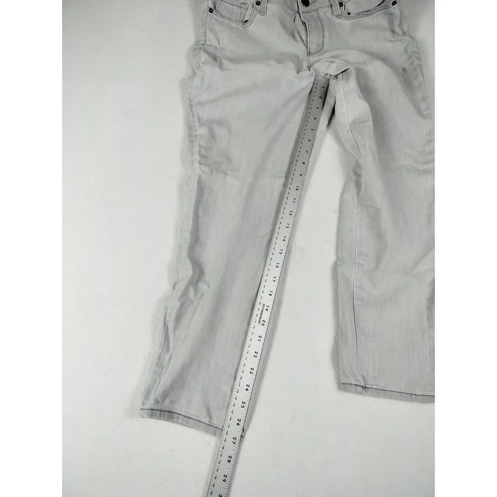 Dress‎ Barn N62 Jeans Women's 8 Grey Boyfriend Signature Fit Mid Rise Stretchy